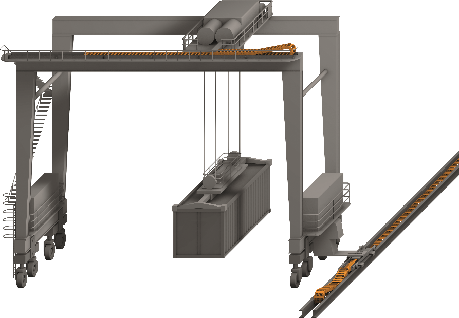 igus e-chain cable carrier system at port